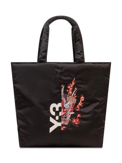 Y-3 Mini Tote Handbag In Black