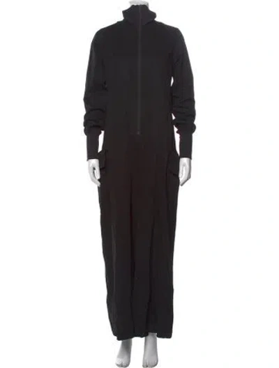 Pre-owned Y-3 Mock Neck Jumpsuit In Black