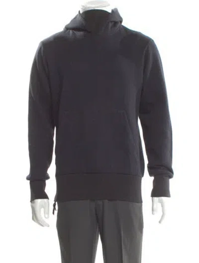 Pre-owned Y-3 Mock Neck Long Sleeve Hoodie In Gray