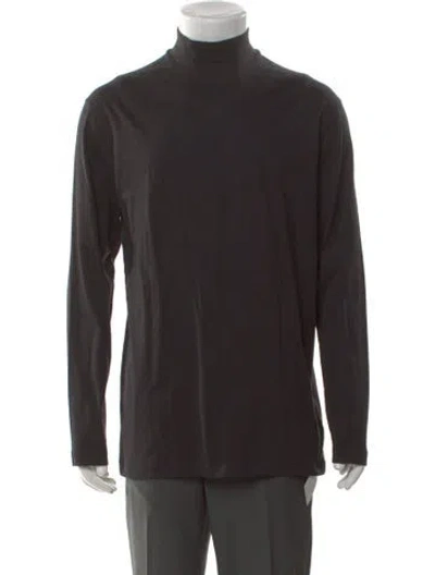 Pre-owned Y-3 Mock Neck Long Sleeve T-shirt In Black