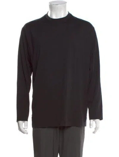 Pre-owned Y-3 Mock Neck Long Sleeve T-shirt In Black