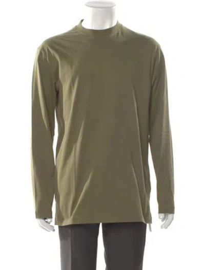 Pre-owned Y-3 Mock Neck Long Sleeve T-shirt In Green
