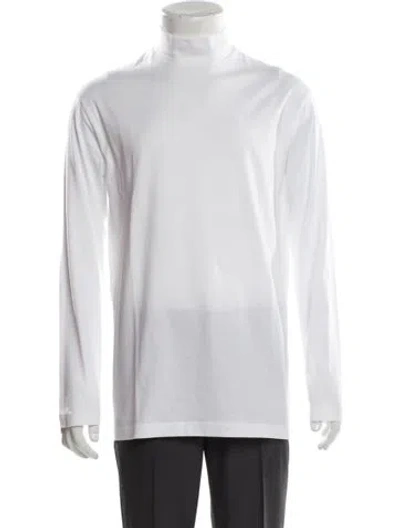 Pre-owned Y-3 Mock Neck Long Sleeve T-shirt In White