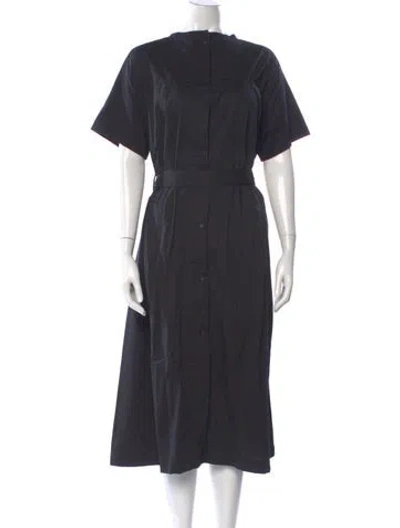 Pre-owned Y-3 Mock Neck Midi Length Dress In Gray