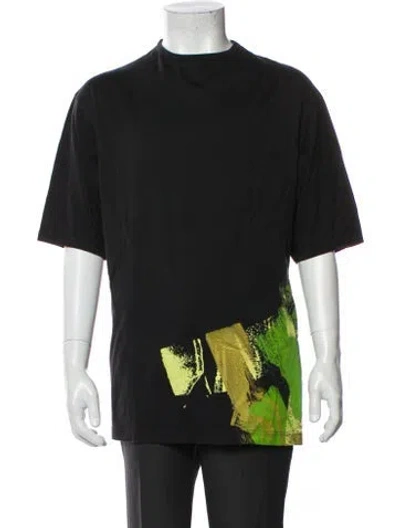 Pre-owned Y-3 Mock Neck Short Sleeve T-shirt In Black