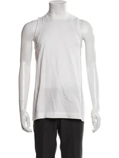 Pre-owned Y-3 Mock Neck Sleeveless T-shirt W/ Tags In White