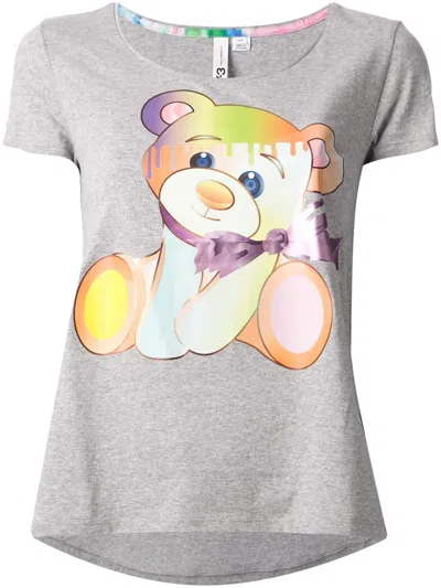 Y-3 Multicolour Bear Print T-shirt In Gray