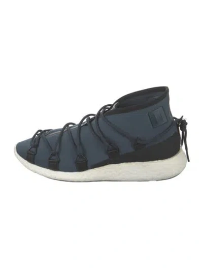 Pre-owned Y-3 Neoprene Athletic Sneakers In Blue