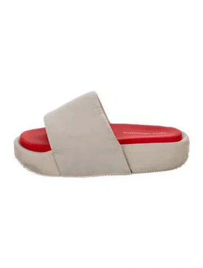 Pre-owned Y-3 Neoprene Slides In Gray