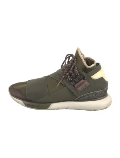 Pre-owned Y-3 Neoprene Sneakers In Green
