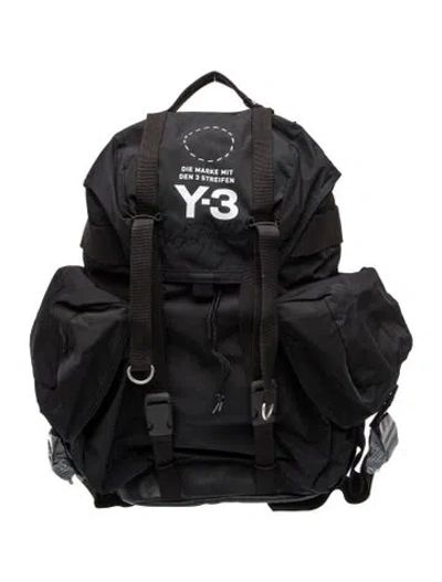 Pre-owned Y-3 Nylon Backpack W/ Tags In Black