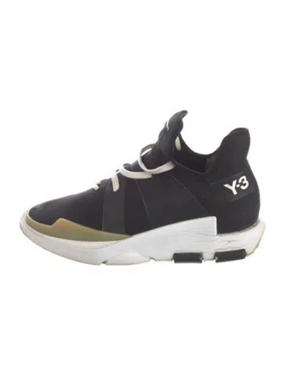 Pre-owned Y-3 Nylon Printed Athletic Sneakers In Black