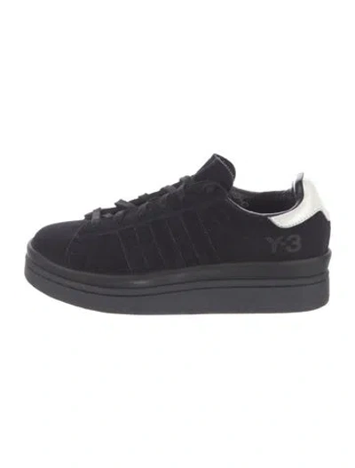 Pre-owned Y-3 Nylon Sneakers In Black