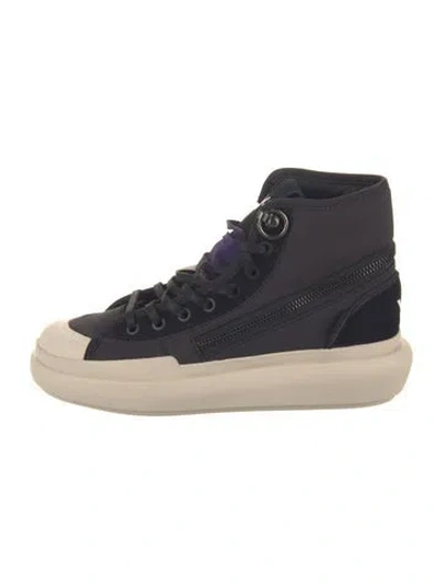 Pre-owned Y-3 Nylon Sneakers In Blue