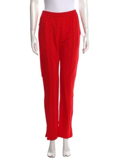 Pre-owned Y-3 Nylon Straight Leg Pants In Red