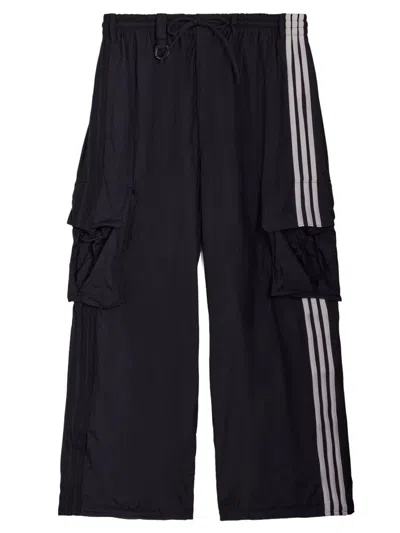 Y-3 Nylon Wired 3 Stripes Cargo Pants In Black