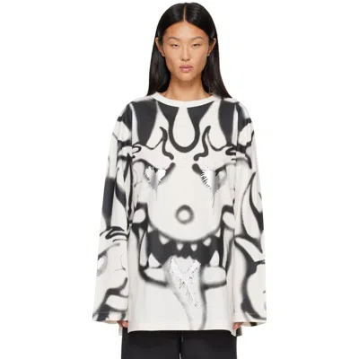 Y-3 Off-white Chito Edition '' Graphic Long Sleeve T-shirt In Beige