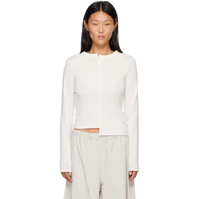 Y-3 Off-white W Ftd Ls T-shirt In Beige