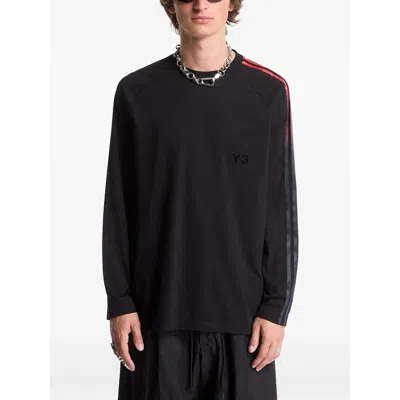 Y-3 Oversized Gradient Stripes Long Sleeve T-shirt Unisex In Black