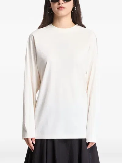 Y-3 Oversized Gradient Stripes Long-sleeve Tee In White