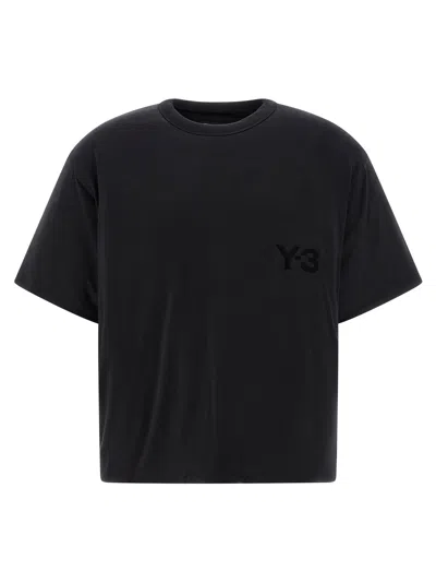 Y-3 Padded Lyocell Blend T-shirt In Black