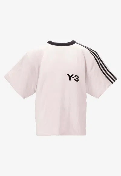 Y-3 Padded T-shirt With 3-stripes In Neutral