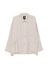 Y-3 Patch-pocket Overshirt In Neutral