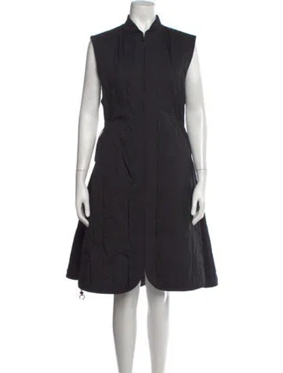 Pre-owned Y-3 Patterned Midi Length Dress W/ Tags In Black