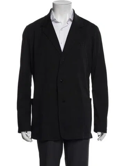 Pre-owned Y-3 Peacoat In Black