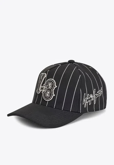 Y-3 Pinstripe Logo Baseball Cap In Purple