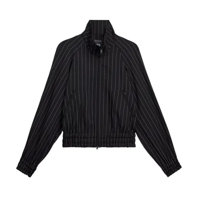 Pre-owned Y-3 Pinstripe Sport Uniform Blouson 'black' | Women's Size M