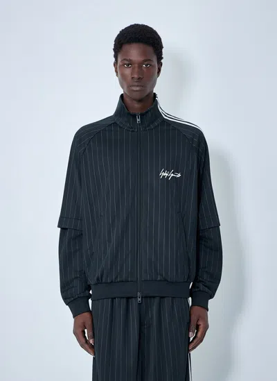 Y-3 Pinstripe Track Jacket In Black
