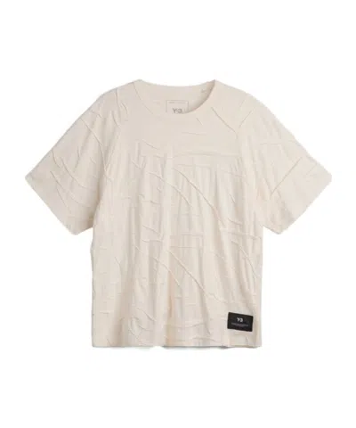 Y-3 Pleated Short-sleeve T-shirt In White