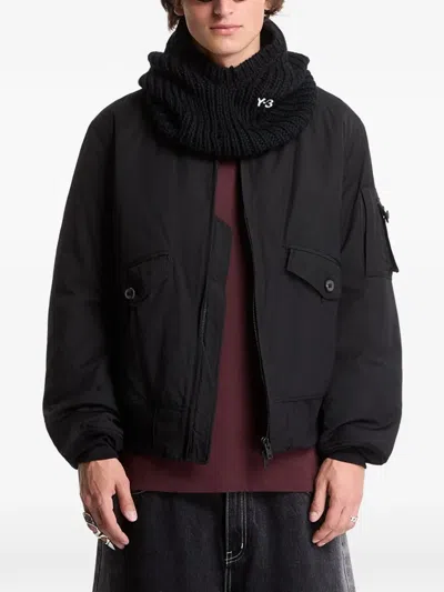 Y-3 Pocket-detail Zip-up Bomber Jacket In Black