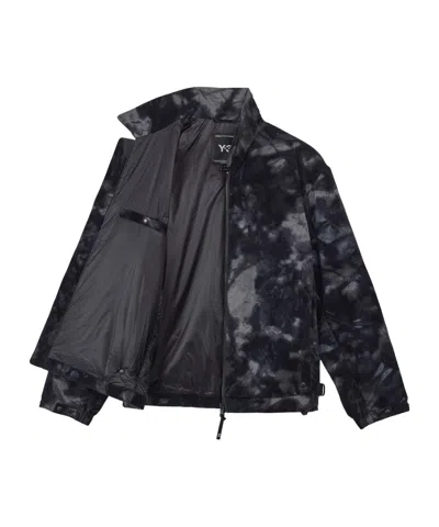Y-3 Printed Camouflage Short Down Jacket In Black