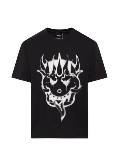 Y-3 Y-3 PRINTED COTTON T-SHIRT