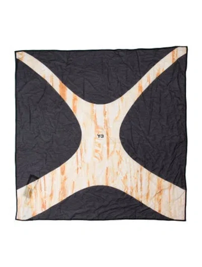 Pre-owned Y-3 Printed Scarf W/ Tags In Neutral