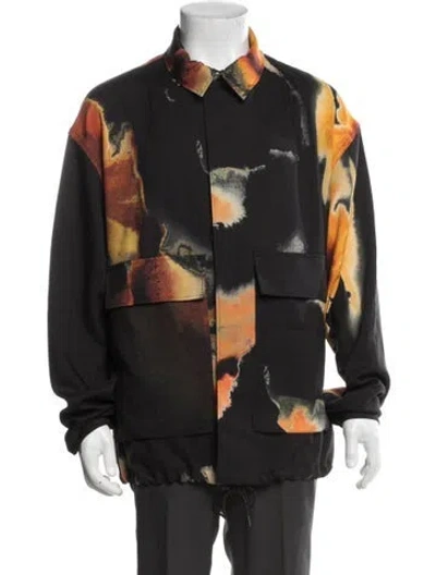 Pre-owned Y-3 Printed Utility Jacket In Black