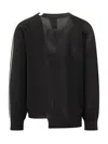 Y-3 Pullover Knit Sweater In Black/cwhite
