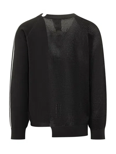Y-3 Pullover Knit Sweater In Black/cwhite