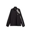 Y-3 Casual Black Jacket With Light Grey Diagonal Stripe In Multi