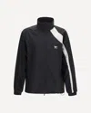 Y-3 Casual Black Jacket With Light Grey Diagonal Stripe In Black