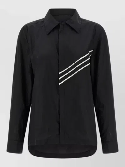 Y-3 Re 3s Womens Collared Long Sleeve Shirt In Black