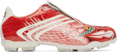 Y-3 Red F50 Beast Sneakers In White