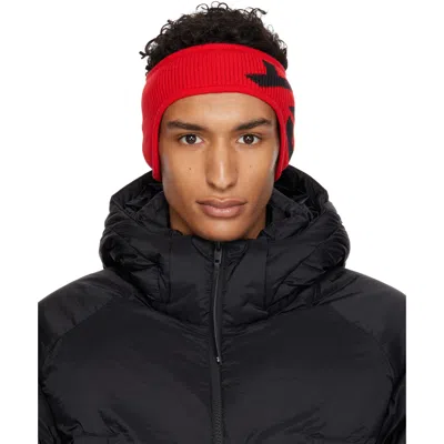Y-3 レッド グラフィックロゴ ヘアバンド In Red