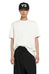 Y-3 Regular Fit Crew Neck Short Sleeve T-shirt In White