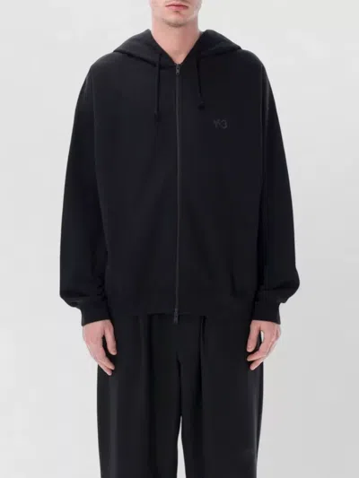 Y-3 Relaxed Fit Full Zip Hooded Jacket In Black