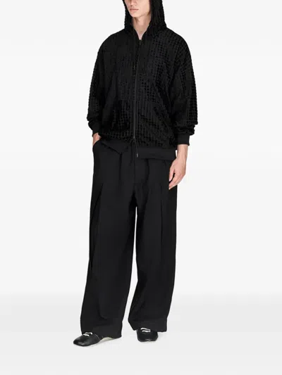 Y-3 Reversible Hooded Track Jacket In Black
