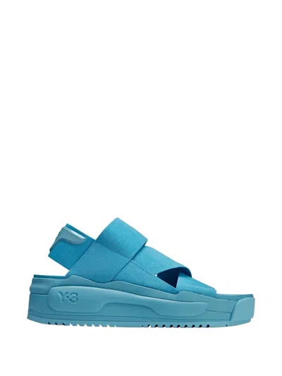 Y-3 Rivalry Panelled Sandals In Blue