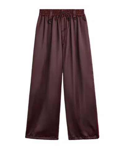 Y-3 Satin Gradient 3 Stripes Track Pants In Animal Print